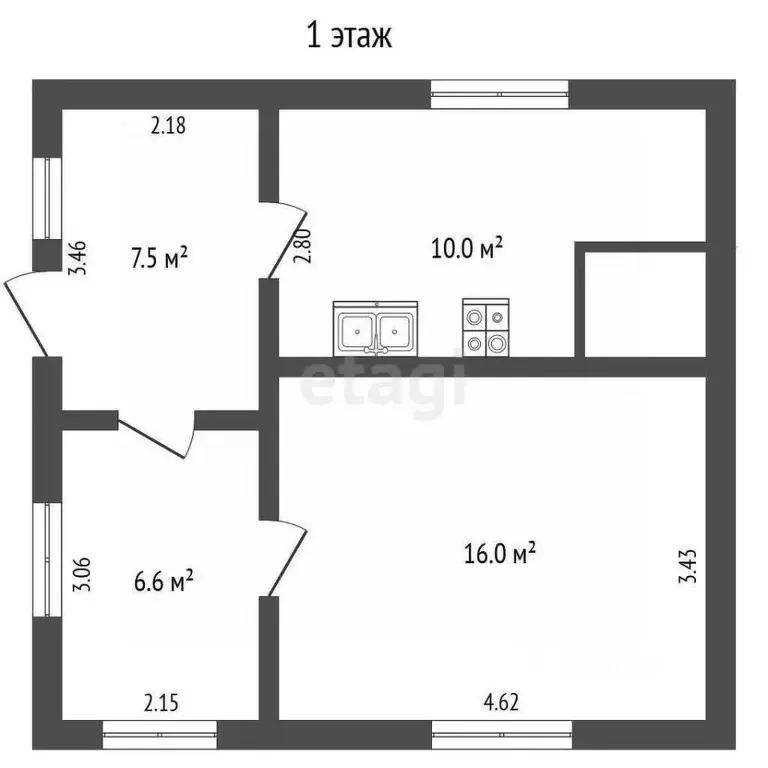 Дом в Крым, Сакский район, Ореховское с/пос, Труд СПК ул. 1-я Западная ... - Фото 2