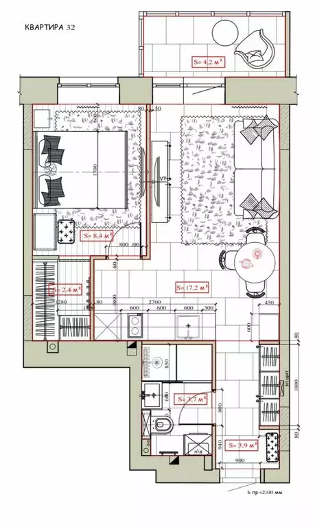 1-комнатная квартира: Омск, Братская улица, 19/3 (38 м) - Фото 0