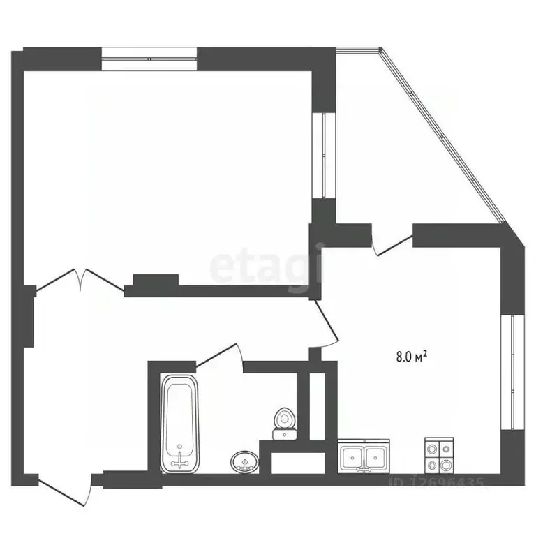 1-к кв. Московская область, Звенигород Одинцовский городской округ, ... - Фото 2