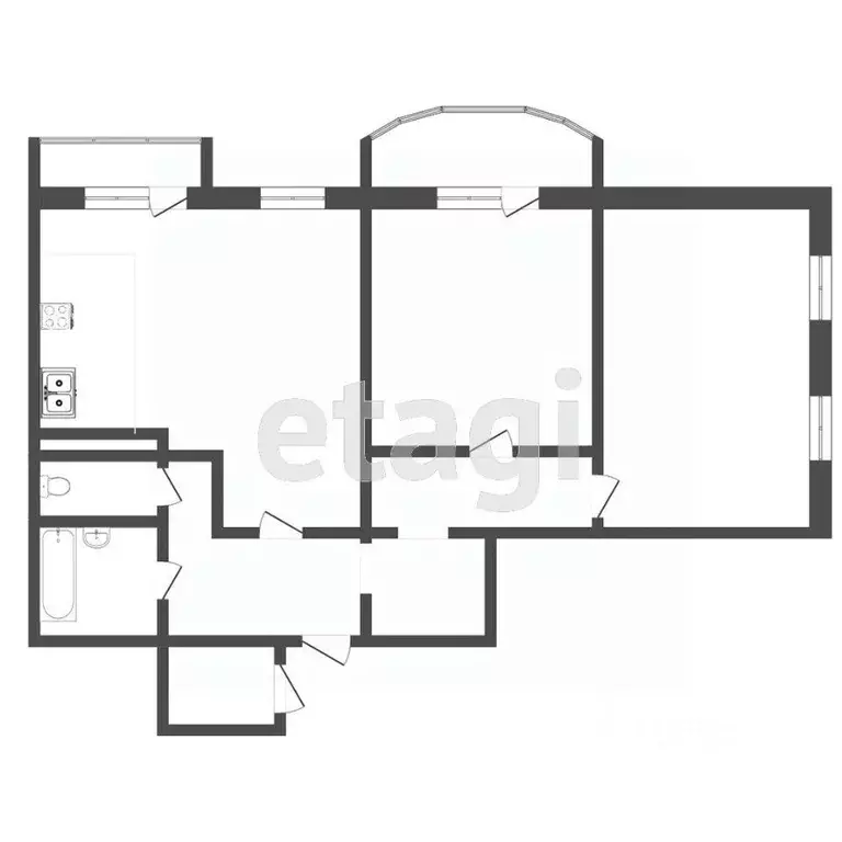 3-к кв. Тюменская область, Тюмень ул. Казачьи луга, 12 (68.9 м) - Фото 0