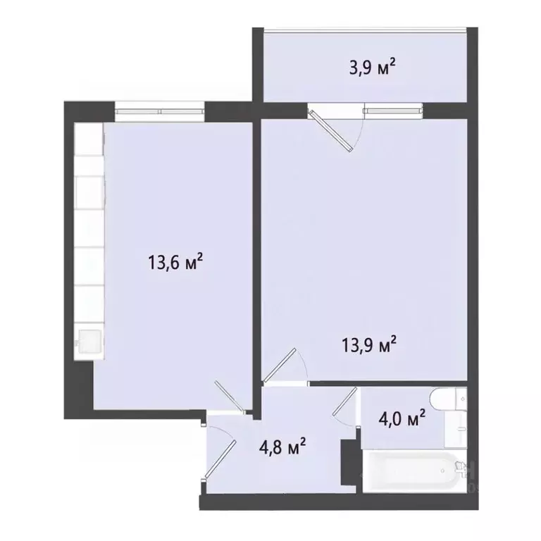 1-к кв. Омская область, Омск пос. Биофабрика, 18к1 (36.1 м) - Фото 0