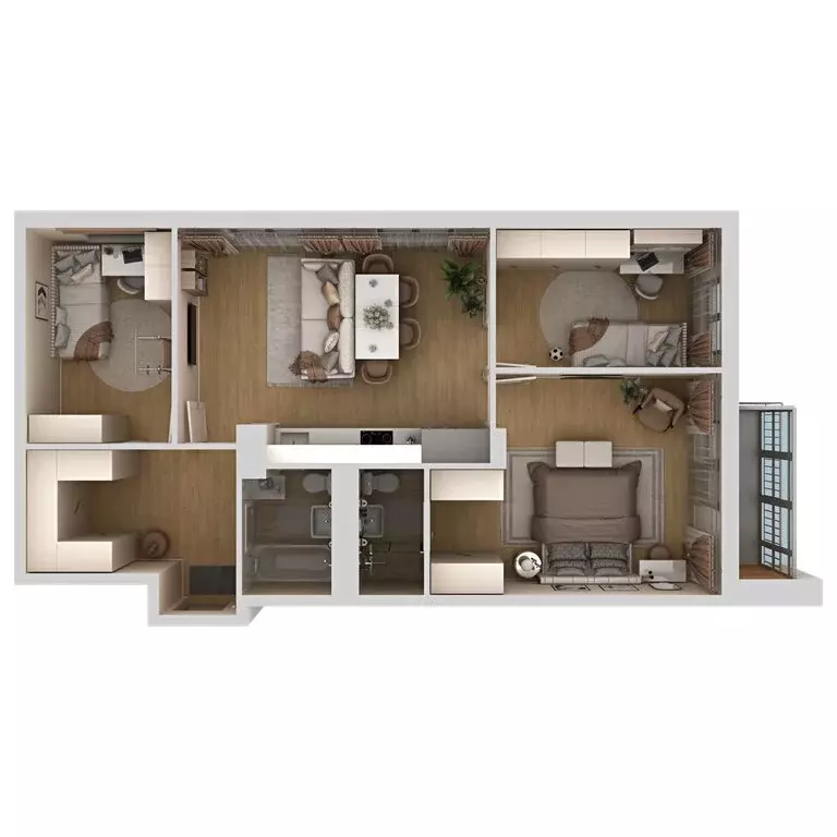 4-комнатная квартира: Пермь, улица Капитана Гастелло, 15 (80.8 м) - Фото 2