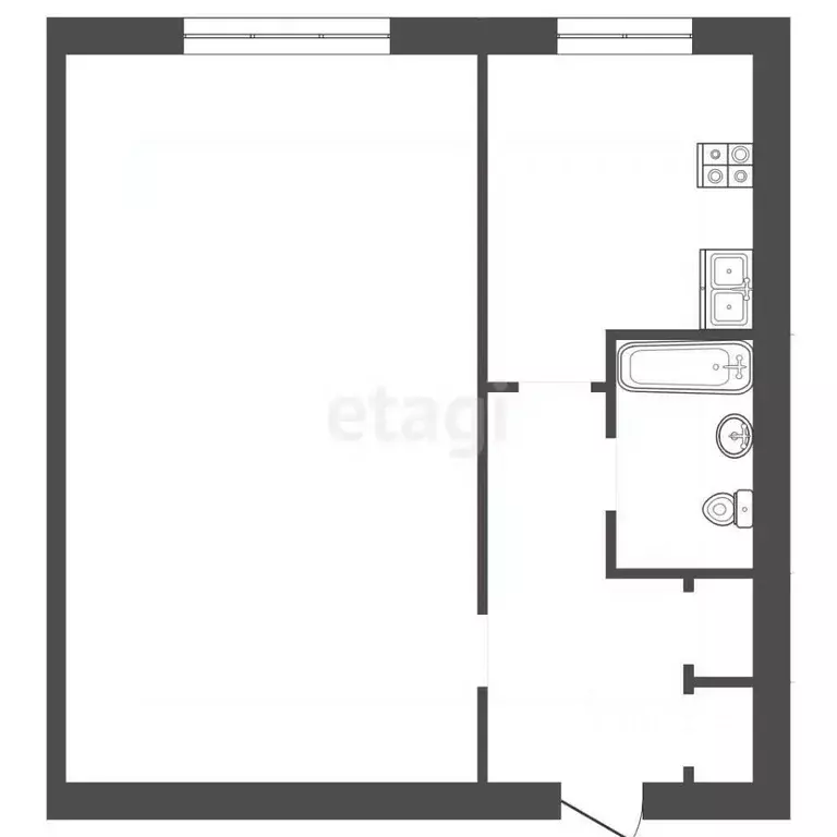 1-к кв. Воронежская область, Воронеж Иркутская ул., 27 (29.0 м) - Фото 2