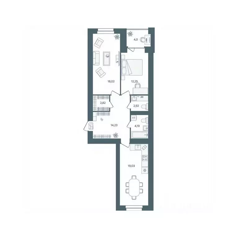 2-к кв. Ярославская область, Ярославль пос. Павловский, Волга-Лайф ... - Фото 1