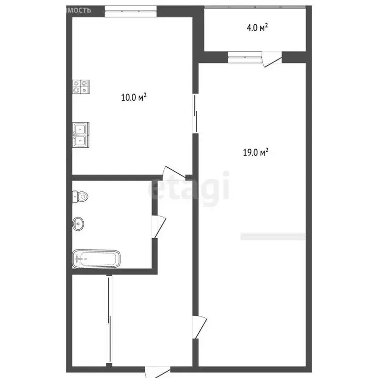1-комнатная квартира: Самара, улица Мечникова, 50А (42 м) - Фото 1