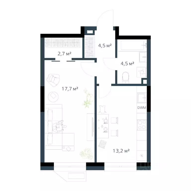 1-к кв. Приморский край, Владивосток Дом на Востоке жилой комплекс, ... - Фото 1