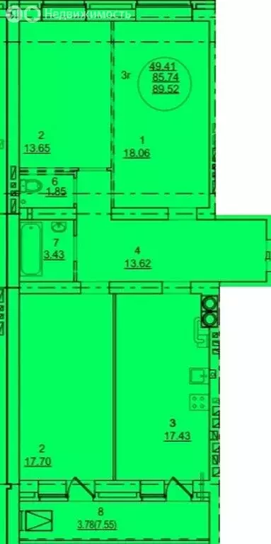 3-комнатная квартира: Йошкар-Ола, микрорайон Театральный, 280-й ... - Фото 0