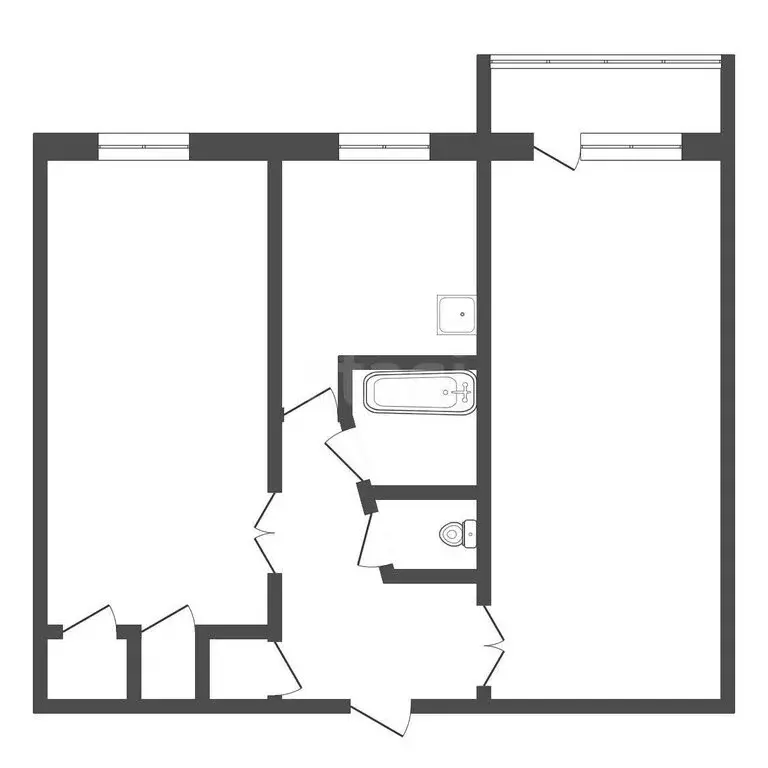 2-комнатная квартира: Юрга, проспект Победы, 5 (44.3 м) - Фото 1