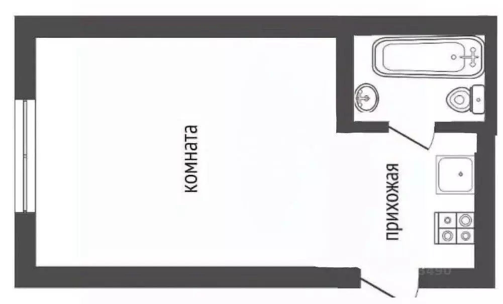 Студия Воронежская область, Воронеж ул. Переверткина, 45 (17.5 м) - Фото 2