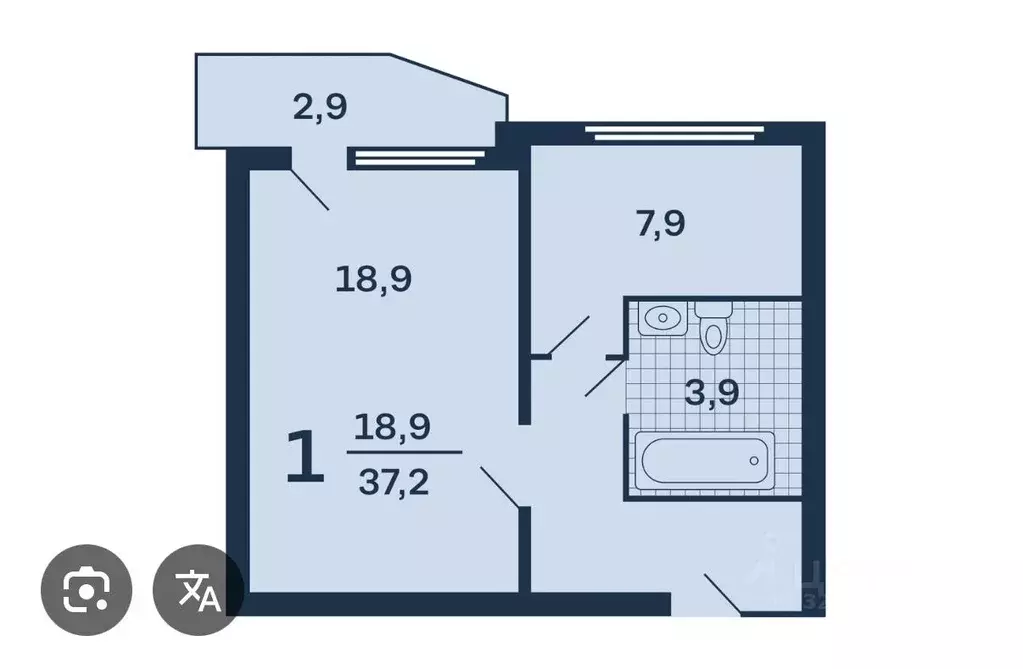 1-к кв. Москва Авиационная ул., 72К2 (36.7 м) - Фото 1