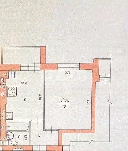 1-к кв. Волгоградская область, Волгоград ул. 70-летия Победы, 14 (31.3 ... - Фото 2