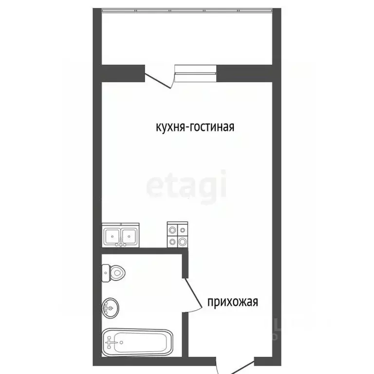 Студия Свердловская область, Екатеринбург Уктус жилрайон, Светлый мкр, ... - Фото 2