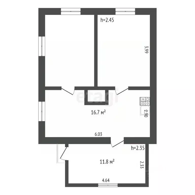 Дом в Забайкальский край, Чита 2-я Московская ул. (53 м) - Фото 1
