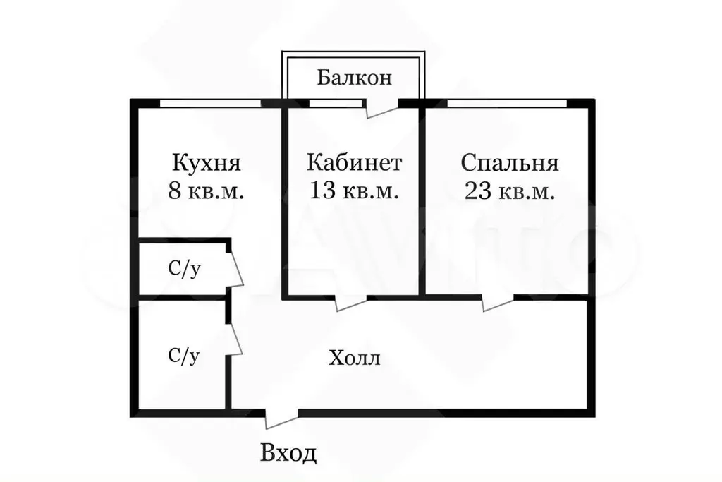 2-к. квартира, 59 м, 7/14 эт. - Фото 0