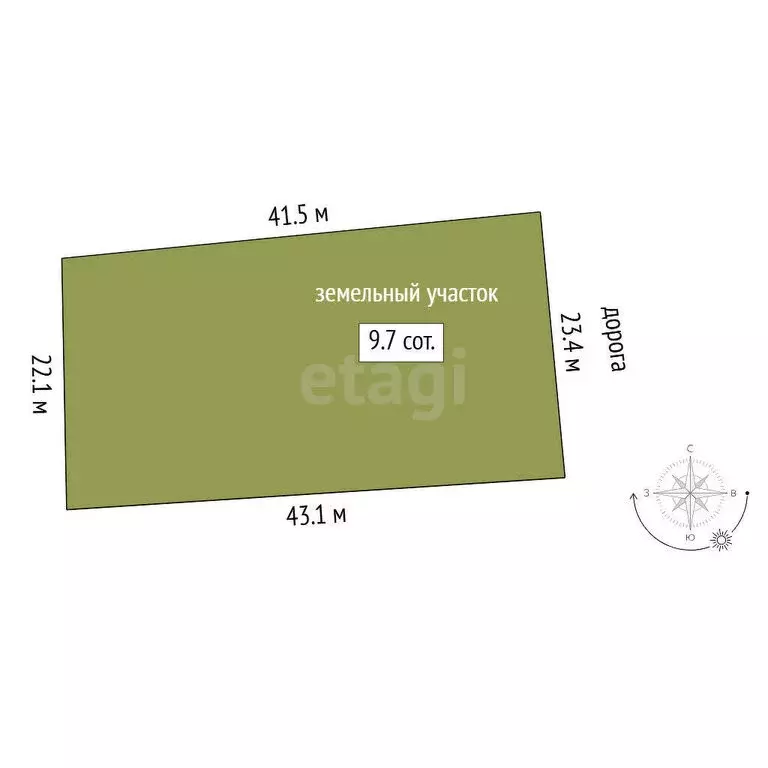 Участок в Тюменский муниципальный округ, СНТ Фазенда, 6-й проезд (9.65 ... - Фото 1