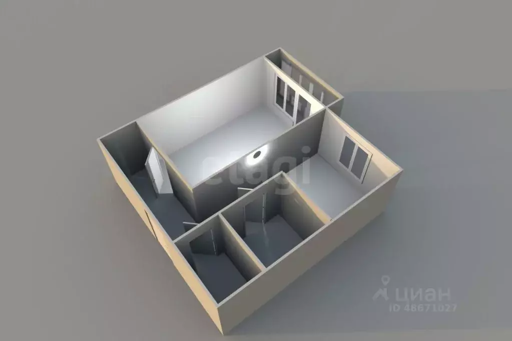 1-к кв. Сахалинская область, Южно-Сахалинск Анивская ул., 70 (39.0 м) - Фото 2
