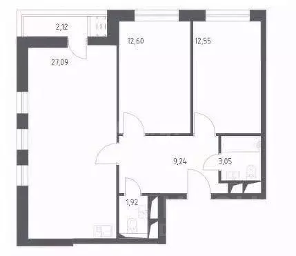 3-к кв. Московская область, Красногорск ул. Тенистых Аллей, 3к1 (68.6 ... - Фото 2