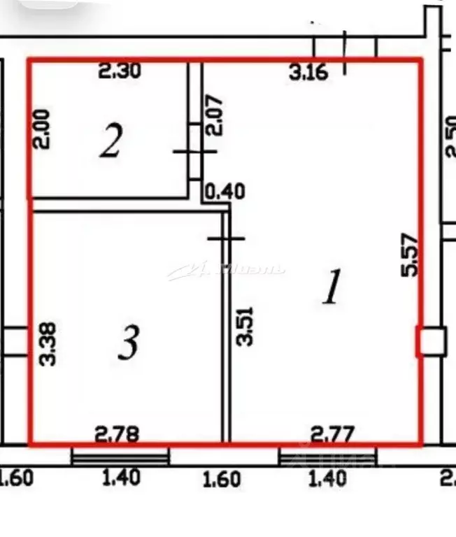 1-к кв. Крым, Симферополь ул. Трубаченко, 12Б (30.2 м) - Фото 2