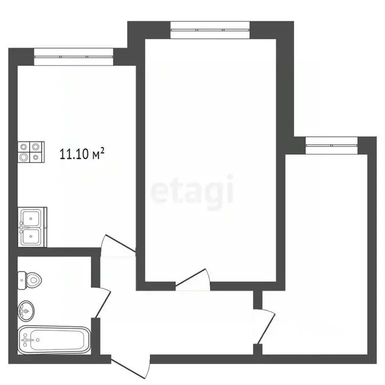 2-к кв. Ямало-Ненецкий АО, Ноябрьск Советская ул., 110 (54.1 м) - Фото 1