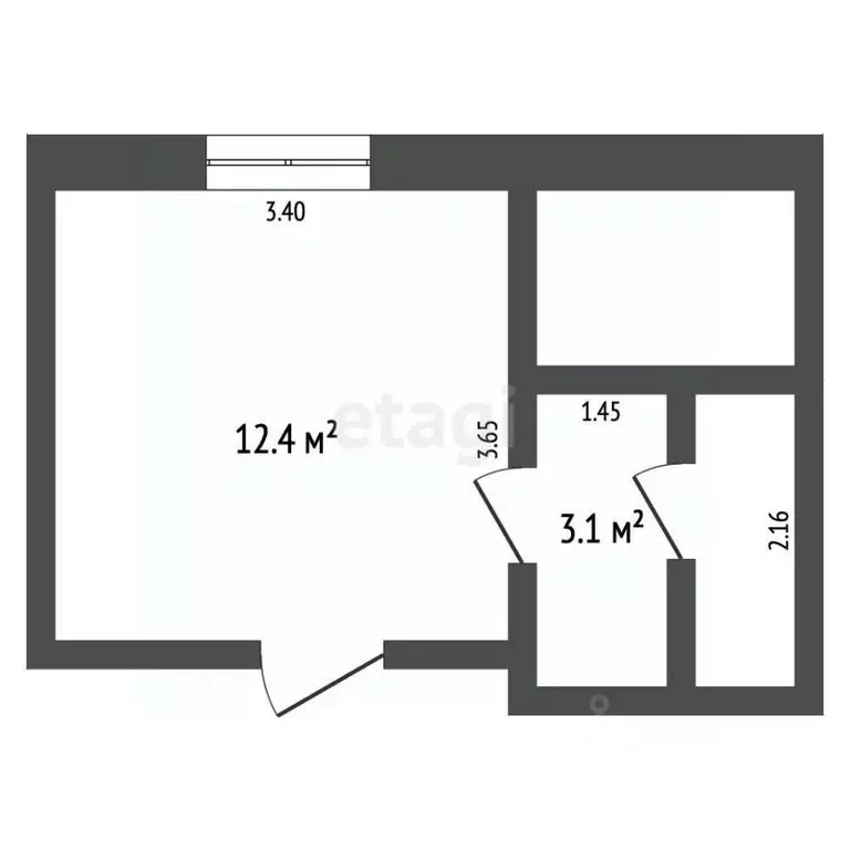 1-к кв. Крым, Ялта ул. Ломоносова, 49 (17.1 м) - Фото 2