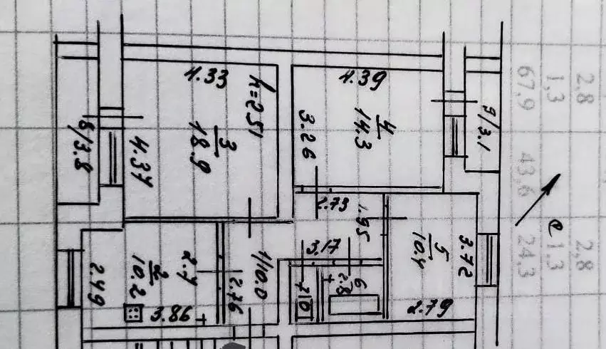 3-к кв. Калужская область, Дзержинский муниципальный округ, Товарково ... - Фото 2