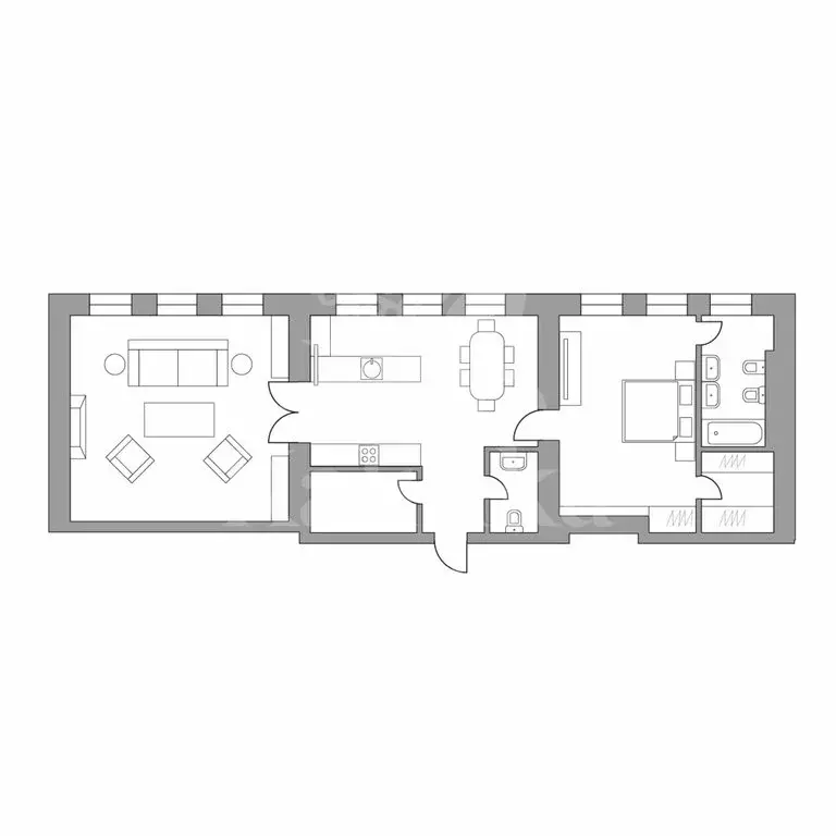 2-комнатная квартира: Москва, Никольская улица, 10/2с2Б (105.8 м) - Фото 1
