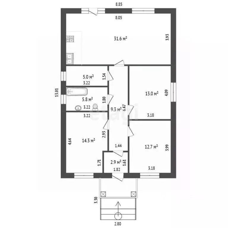 Дом в Ростовская область, Аксайский район, Щепкинское с/пос, пос. ... - Фото 2