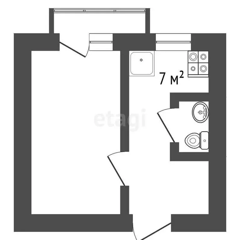 1-комнатная квартира: Ишим, улица Шаронова, 5Б (32.3 м) - Фото 0