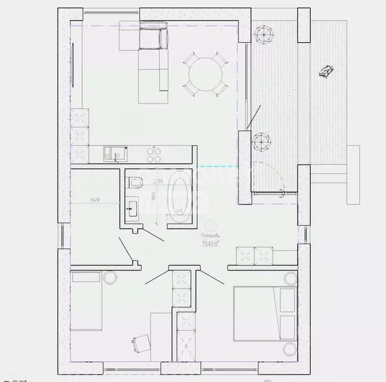Дом в Томская область, Томский район, с. Кафтанчиково ул. Луганская, 8 ... - Фото 1