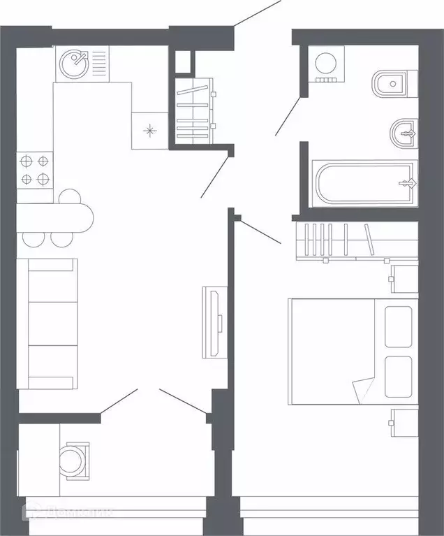 Продаётся 1-к квартира, 42.4 м - Фото 0