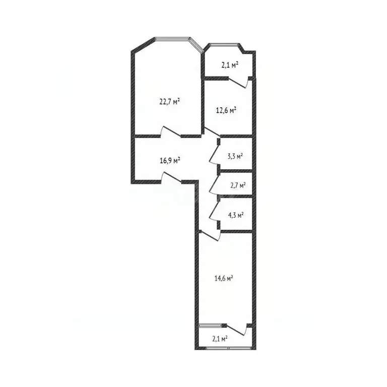 2-к кв. Брянская область, Брянск Московский просп., 154 (76.5 м) - Фото 1