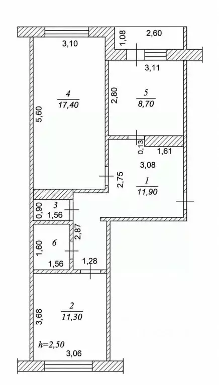 2-к кв. Чувашия, Чебоксары ул. Димитрова, 18 (52.9 м) - Фото 2