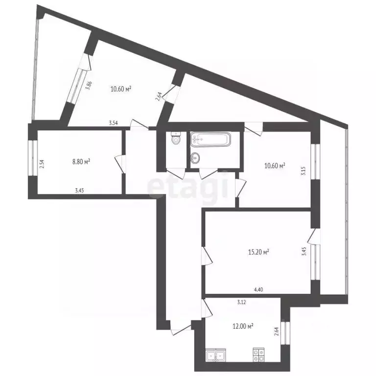 4-к кв. Тюменская область, Тюмень Депутатская ул., 129 (85.0 м) - Фото 2