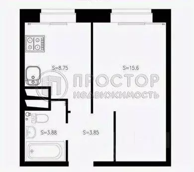 1-к кв. Московская область, Серпухов ул. Карла Маркса, 90 (37.3 м) - Фото 2