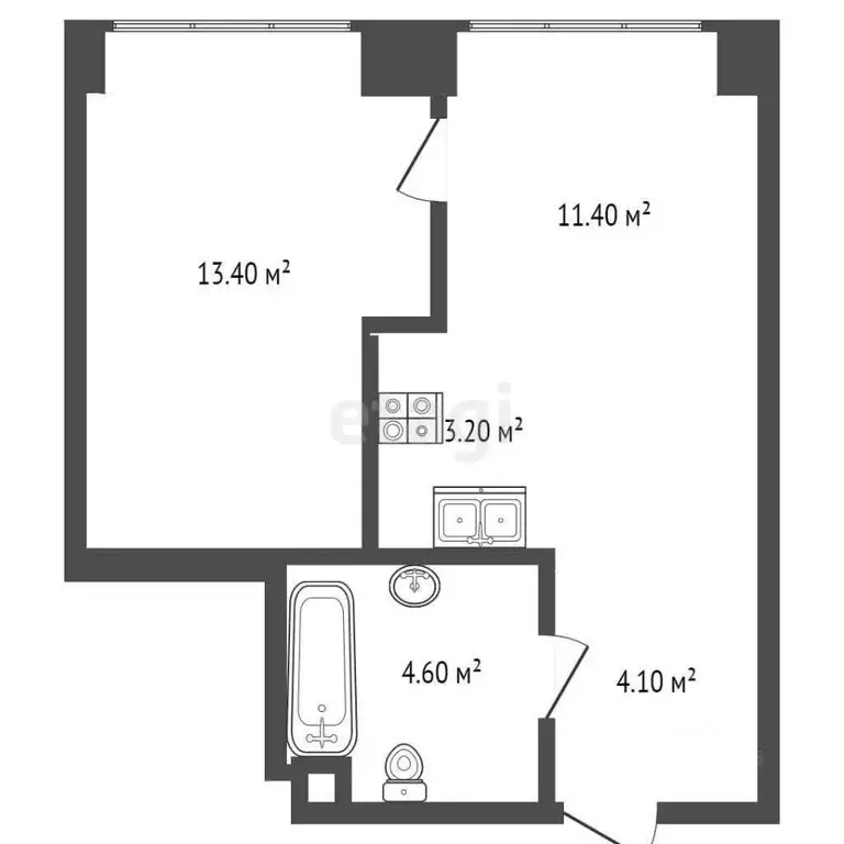 2-к кв. Москва Озерная ул., 1к2/4 (37.0 м) - Фото 1