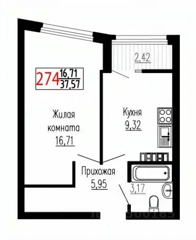 1-к кв. Свердловская область, Екатеринбург ул. Лыжников, 3 (37.5 м) - Фото 1