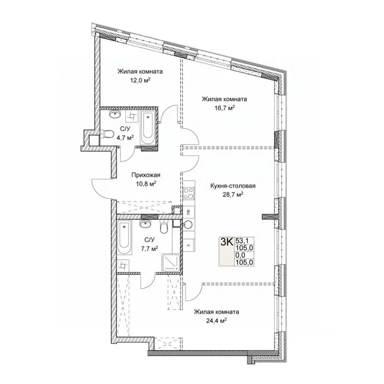 3-к кв. Нижегородская область, Нижний Новгород Ильинская ул. (105.0 м) - Фото 0
