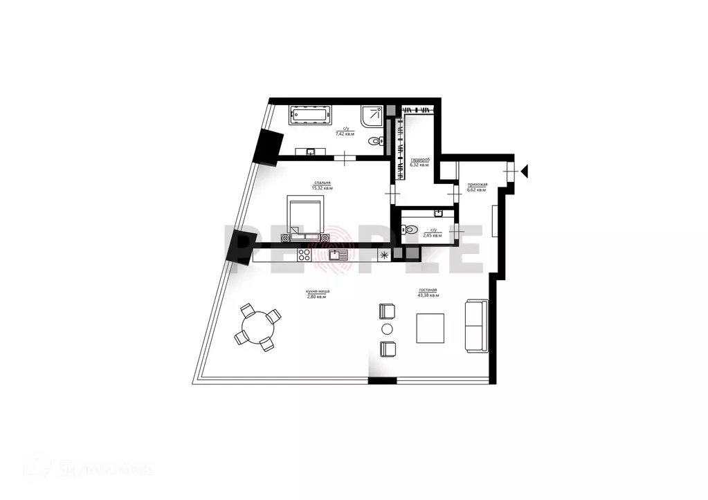 Продаётся 2-к квартира, 83.3 м - Фото 0