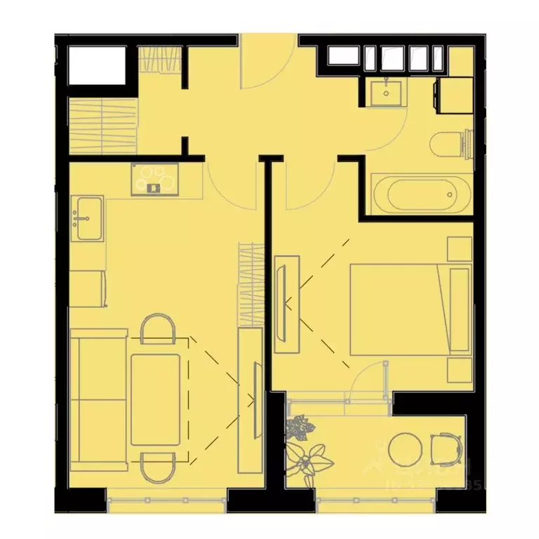 1-к кв. Приморский край, Уссурийск Кленовый парк жилой комплекс (43.3 ... - Фото 1