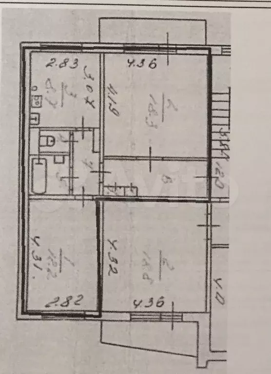2-к. квартира, 53 м, 5/5 эт. - Фото 0