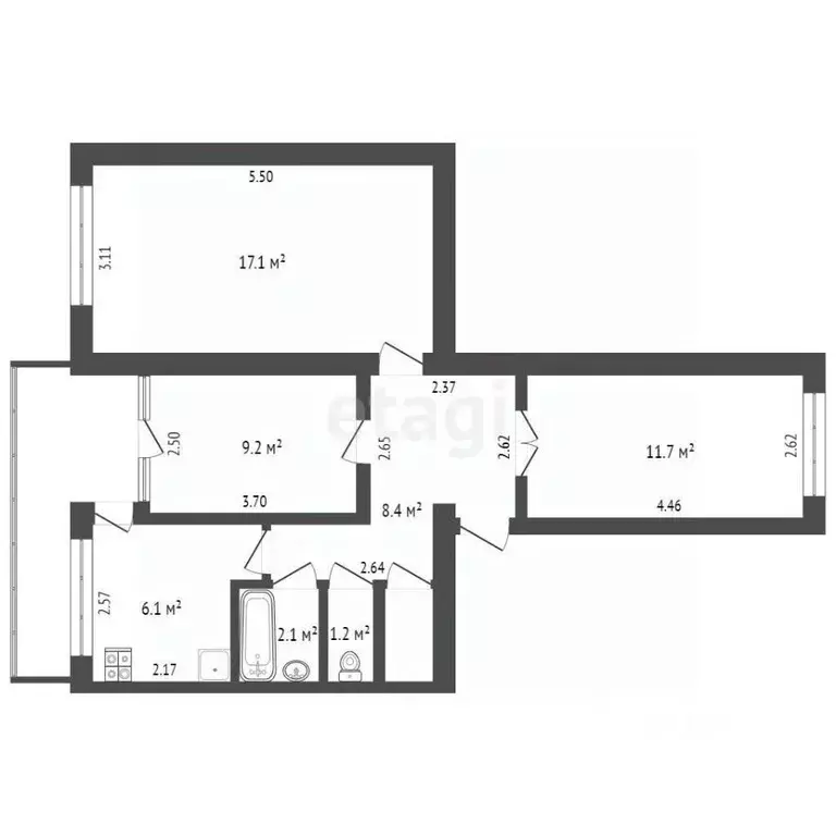 3-к кв. Крым, Красноперекопск ул. Мичурина (56.6 м) - Фото 0