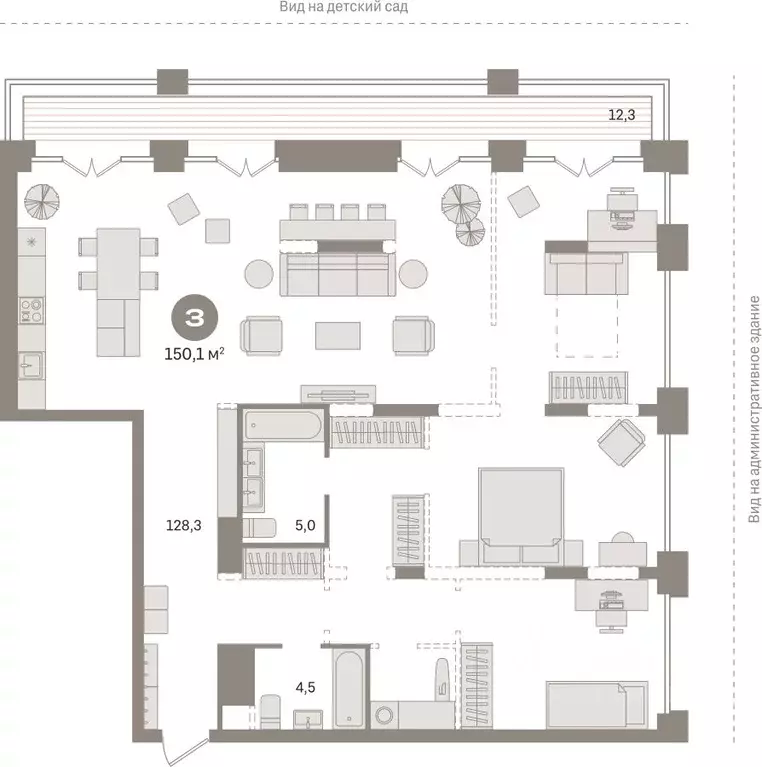 3-к кв. Ханты-Мансийский АО, Сургут Пролетарский просп., с9 (150.06 м) - Фото 1