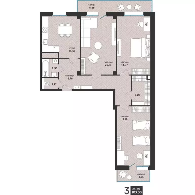 Квартира-студия: Архангельск, улица Свободы, 16 (103 м) - Фото 1