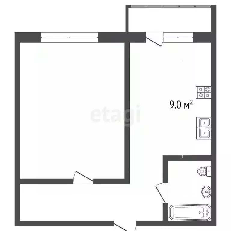 1-к кв. Мордовия, Саранск ул. Тани Бибиной, 9/4 (33.4 м) - Фото 2