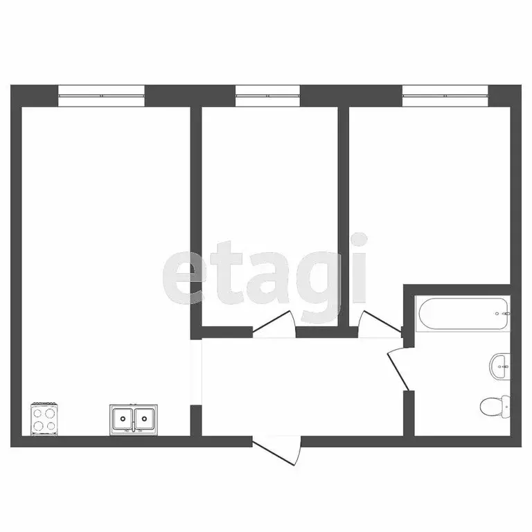 2-комнатная квартира: Тюмень, Ставропольская улица, 160/1 (49 м) - Фото 0