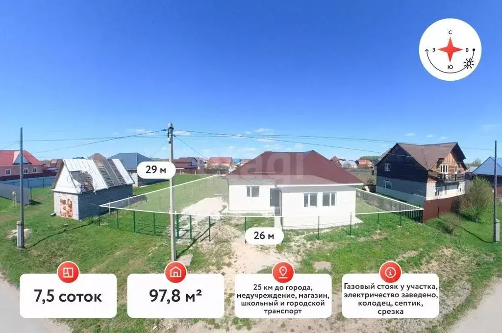 Дом в Тюменская область, Тюменский район, с. Червишево ул. Мира (98 м) - Фото 1