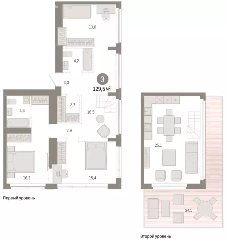3-комнатная квартира: Новосибирск, Большевистская улица, 66 (129.46 м) - Фото 2