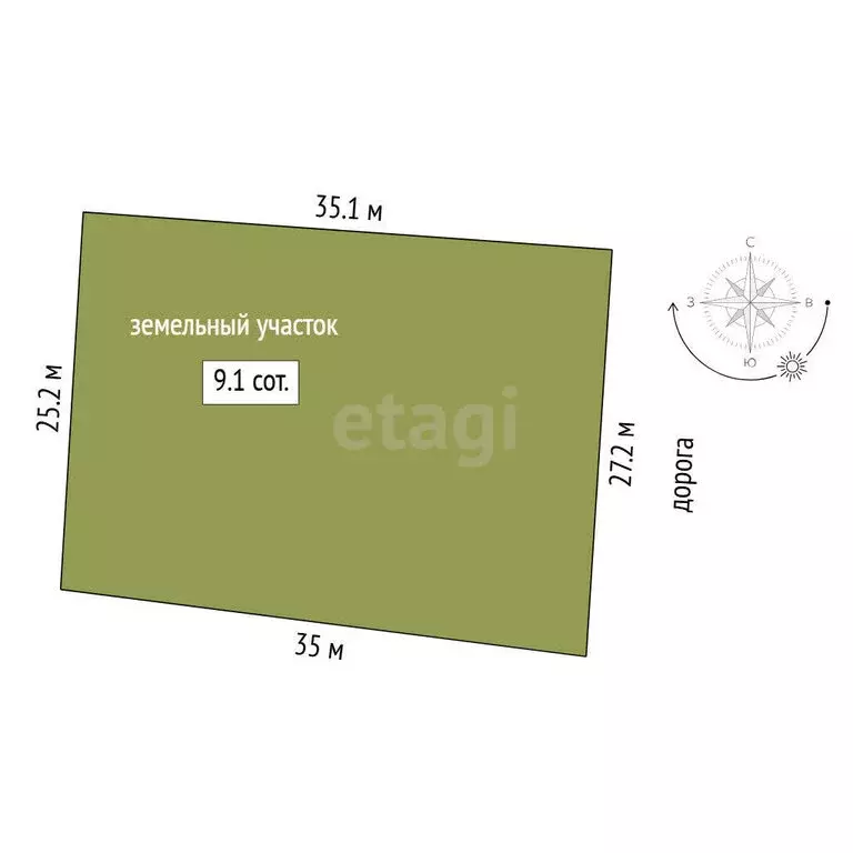 Участок в Тюмень, садовое товарищество Лаванда (9.1 м) - Фото 1