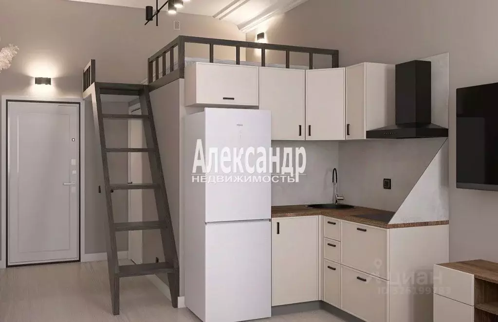 Студия Санкт-Петербург Кирилловская ул., 18 (30.0 м) - Фото 1