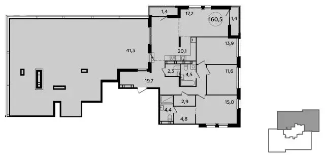 4-комнатная квартира: Москва, Бартеневская улица, 16 (160.5 м) - Фото 0